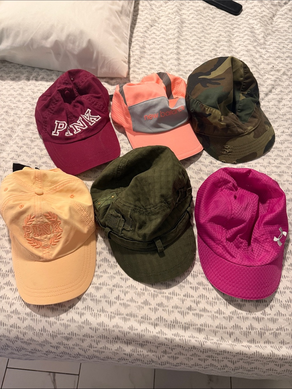 Kids Pink & Coral Baseball Caps - Assorted Brands